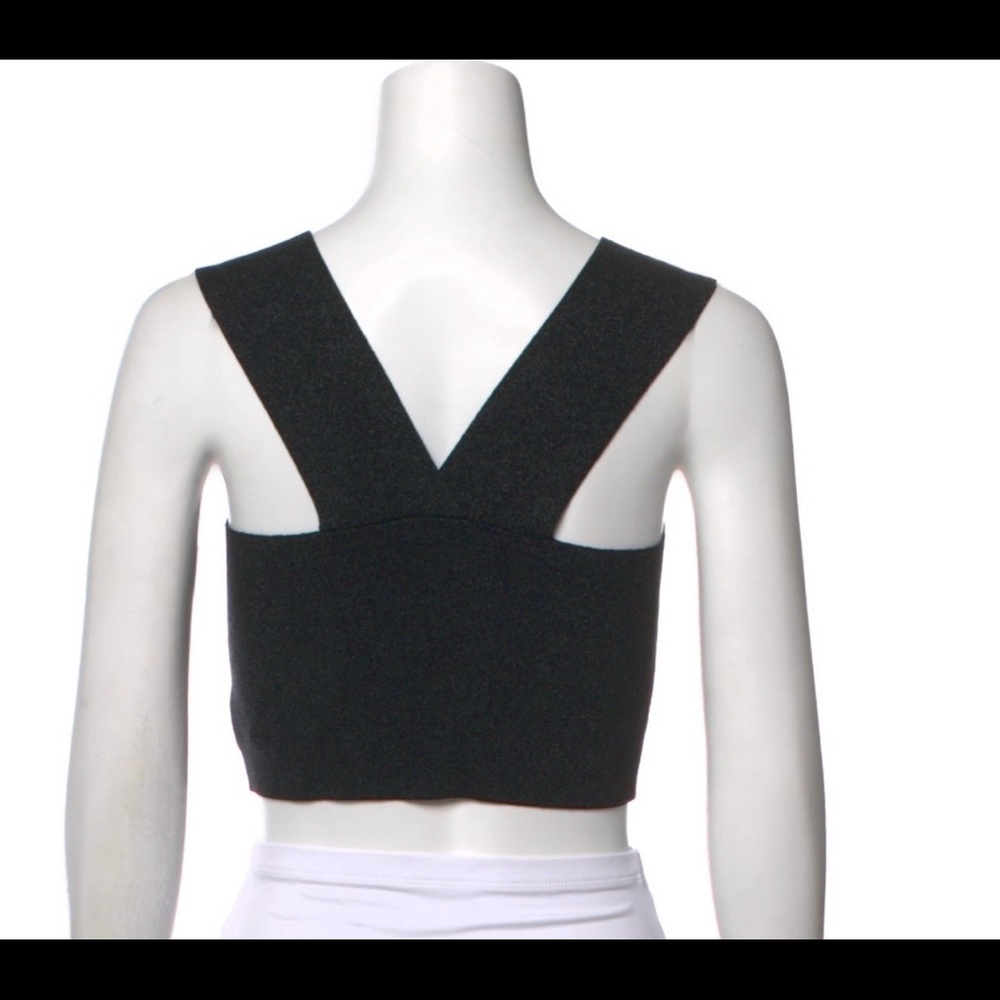 Black ALC crop top with glitter accents Sz S. Great condition